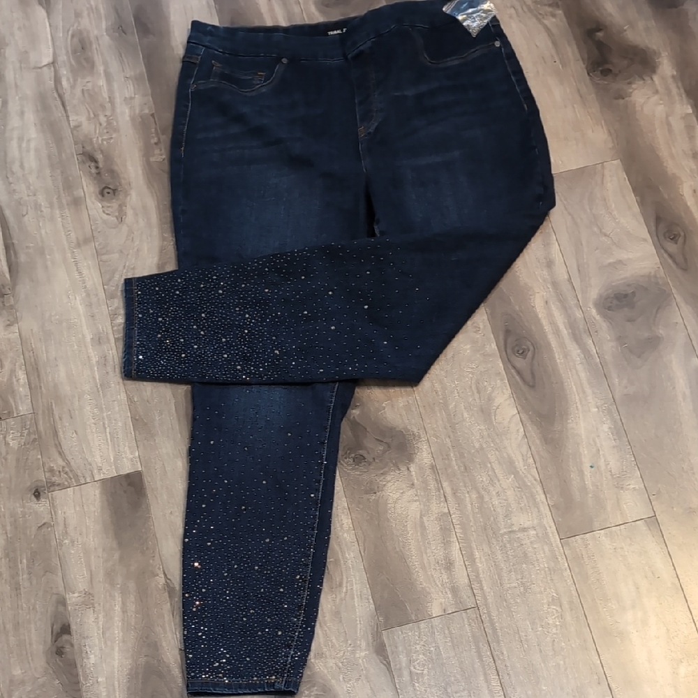 Tribal Blue Skinny Jeans Classic Denim
